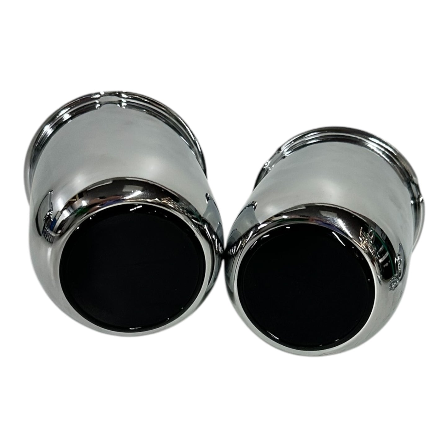 2 Trailer Wheel Center Caps - Steel Chrome Cap fits 3.75" Center, Closed End