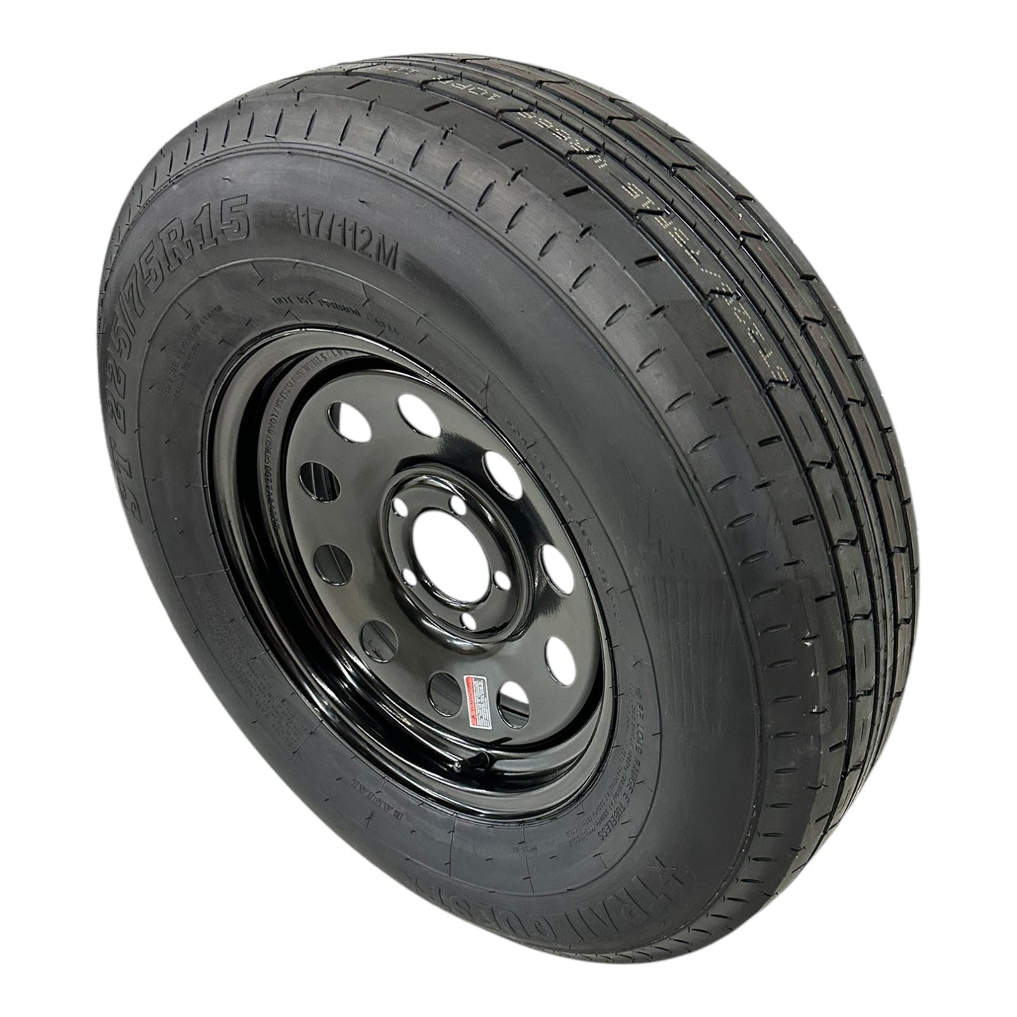 TrailQuest ST225/75R15 Radial LRE 5 Lug  5 x 4.5" Modular Wheel Black